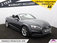USED 2017 67 AUDI A5 CABRIOLET 2.0 TFSI S line Convertible 2dr Petrol S Tronic quattro Euro 6 (s/s) (252 ps) PARK SYSTEM+ | KEYLESS GO