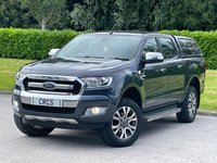 USED 2018 18 FORD RANGER 2.2 TDCi Limited Pickup Double Cab 4dr Diesel Durashift 4WD Euro 5 (150 ps) ** NO VAT **  CANOPY **  BLUETOOTH