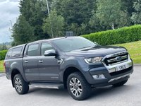 USED 2018 18 FORD RANGER 2.2 TDCi Limited Pickup Double Cab 4dr Diesel Durashift 4WD Euro 5 (150 ps) ** NO VAT **  CANOPY **  BLUETOOTH