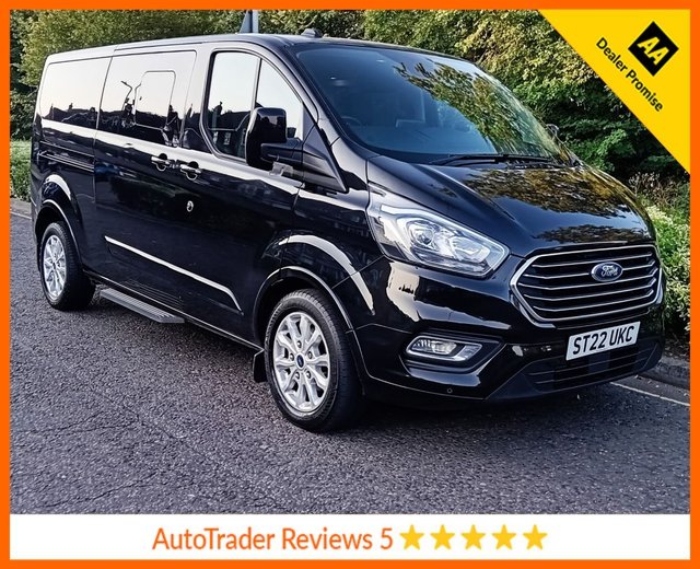 View our Ford Tourneo Custom 2.0 320 EcoBlue Titanium Minibus 5dr Diesel Auto L2 Euro 6 (s/s) (130 ps).*8 SEATS*LWB L2*AUTO*HISTORY*OVER 70 MINIBUSES IN STOCK*