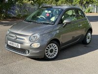 USED 2018 18 FIAT 500 1.2 Lounge Hatchback 3dr Petrol Manual Euro 6 (s/s) (69 bhp) ULEZ+SH+PANROOF+LOW MILES