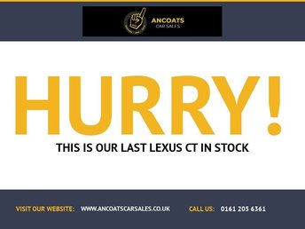 2014 LEXUS CT 1.8 200h Advance Hatchback 5dr Petrol Hybrid CVT Euro 6 (s/s) (136 ps) £9000.00
