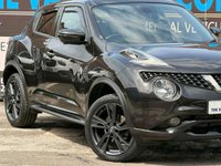 USED 2018 68 NISSAN JUKE 1.6 TEKNA (BOSE EDITION) SUV 5DR PETROL MANUAL EURO 6 (112 PS) NAV LOW RATE FINANCE AVAILABLE - LOW MILEAGE - 1 PREVIOUS OWNER - FULL FRANCHISED DEALER SERVICE HISTORY - 2 KEYS - HPI CHECK ALL CLEAR - ULEZ / LEZ / CAZ COMPLIANT - EURO 6 - STUNNING METTALIC BLACK PAINTWORK - TEKNA MODEL  - BOSE EDITION - SAT NAV - 360 VIEW REVERSE CAMERA -  DRIVE MODES - FULL LEATHER INTERIOR - HEATED SEATS - CRUISE CONTROL - AIR CONDITIONING - FOLDING MIRRORS - FINANCE AVAILABLE - ZERO DEPOSIT OFFERS - ALL VANS/CARS WELCOME IN PART-EXCHANGE, ANY AGE, ANY MILEAGE, ANY CONDITION
