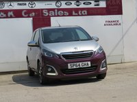 USED 2014 64 PEUGEOT 108 1.2 VTi PureTech Allure Hatchback 3dr Petrol Manual Euro 5 (82 ps) 