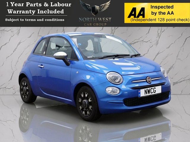 View our Fiat 500 1.2 Mirror Hatchback 3dr Petrol Manual Euro 6 (s/s) (69 bhp)  NATIONWIDE PARTS & LABOUR WARRANTY INCLUDED + 12 MONTHS AA BREAKDOWN FREE