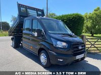 USED 2026 26 FORD TRANSIT  350 TREND L3 DOUBLE CAB TIPPER BLACK 2.0 165PS **3.5 Ton Towing** 5 Year Ford Warranty, Very Desirable Top Of Range Double Cab Tipper With Air Con, 12" Media Screen, Rear Camera, Heated Seats, Tow Pack, Dual Rear Wheels, 3.5 Ton Towing Capacity, Metallic Paintwork & Much More! Very Rare Vehicle To Find Available From Stock!
