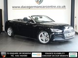 USED 2017 17 AUDI A5 CABRIOLET 2.0 TFSI S line Convertible 2dr Petrol S Tronic Euro 6 (s/s) (190 ps) VERY NICELY CARED FOR A5 CABRIOLET - COMES WITH A COMPREHENSIVE AUDI MAIN DEALER SERVICE HISTORY + SATELLITE NAVIGATION + BLUETOOTH CONNECTIVITY INCLUDING MEDIA STREAMING + THREE-ZONE CLIMATE CONTROL + CRUISE CONTROL + FRONT AND REAR PARKING SENSORS + DAB DIGITAL RADIO + IN CAR ENTERTAINMENT WITH MEDIA DISPLAY + FLAT BOTTOMED LEATHER MULTI FUNCTION STEERING WHEEL WITH PADDLE SHIFT GEAR SELECT + VOICE COMMAND + KEYLESS START + PIANO BLACK INLAYS + ECO STOP / START FUNCTION