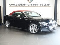 USED 2017 17 AUDI A5 CABRIOLET 2.0 TFSI S line Convertible 2dr Petrol S Tronic Euro 6 (s/s) (190 ps) VERY NICELY CARED FOR A5 CABRIOLET - COMES WITH A COMPREHENSIVE AUDI MAIN DEALER SERVICE HISTORY + SATELLITE NAVIGATION + BLUETOOTH CONNECTIVITY INCLUDING MEDIA STREAMING + THREE-ZONE CLIMATE CONTROL + CRUISE CONTROL + FRONT AND REAR PARKING SENSORS + DAB DIGITAL RADIO + IN CAR ENTERTAINMENT WITH MEDIA DISPLAY + FLAT BOTTOMED LEATHER MULTI FUNCTION STEERING WHEEL WITH PADDLE SHIFT GEAR SELECT + VOICE COMMAND + KEYLESS START + PIANO BLACK INLAYS + ECO STOP / START FUNCTION