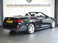 USED 2017 17 AUDI A5 CABRIOLET 2.0 TFSI S line Convertible 2dr Petrol S Tronic Euro 6 (s/s) (190 ps) VERY NICELY CARED FOR A5 CABRIOLET - COMES WITH A COMPREHENSIVE AUDI MAIN DEALER SERVICE HISTORY + SATELLITE NAVIGATION + BLUETOOTH CONNECTIVITY INCLUDING MEDIA STREAMING + THREE-ZONE CLIMATE CONTROL + CRUISE CONTROL + FRONT AND REAR PARKING SENSORS + DAB DIGITAL RADIO + IN CAR ENTERTAINMENT WITH MEDIA DISPLAY + FLAT BOTTOMED LEATHER MULTI FUNCTION STEERING WHEEL WITH PADDLE SHIFT GEAR SELECT + VOICE COMMAND + KEYLESS START + PIANO BLACK INLAYS + ECO STOP / START FUNCTION