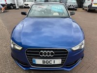 USED 2015 65 AUDI A5 CABRIOLET 2.0 TDI S line Special Edition Plus Convertible Sepang Blue Diesel Multitronic Euro 6 (s/s) (190 ps) HUGE SPEC FULL 2 TONE LEATHER HEATED SPORTS SEATS with NECK SCARF SAT NAV REVERSE CAMERA WIND DEFLECTOR AND LOTS MORE