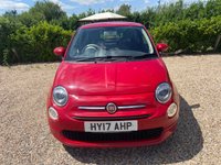 USED 2017 17 FIAT 500 1.2 ECO Pop Star Hatchback 3dr Petrol Manual Euro 6 (s/s) (69 bhp) &pound;20 year tax. Long MOT!