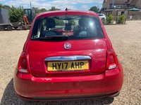 USED 2017 17 FIAT 500 1.2 ECO Pop Star Hatchback 3dr Petrol Manual Euro 6 (s/s) (69 bhp) &pound;20 year tax. Long MOT!