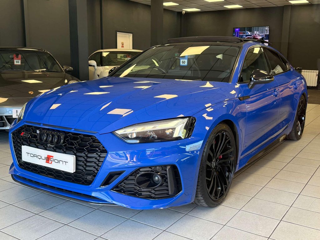 USED 2021 71 AUDI RS 5 2.9 RS 5 Sportback TFSI Carbon Black Quattro Auto 4WD 5dr FSH + PTS NAGARO BLU + 360 CAM