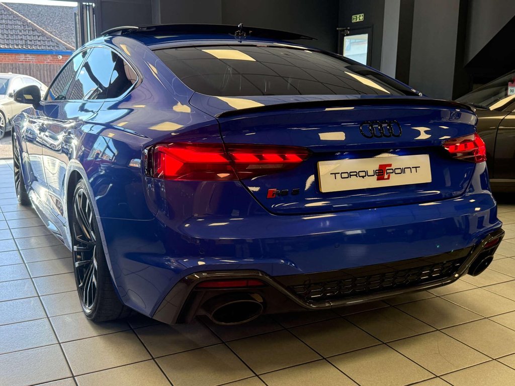 USED 2021 71 AUDI RS 5 2.9 RS 5 Sportback TFSI Carbon Black Quattro Auto 4WD 5dr FSH + PTS NAGARO BLU + 360 CAM
