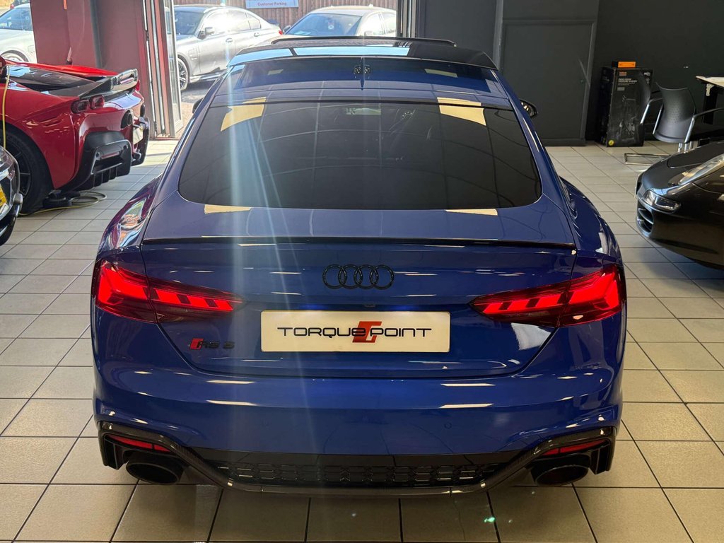 USED 2021 71 AUDI RS 5 2.9 RS 5 Sportback TFSI Carbon Black Quattro Auto 4WD 5dr FSH + PTS NAGARO BLU + 360 CAM