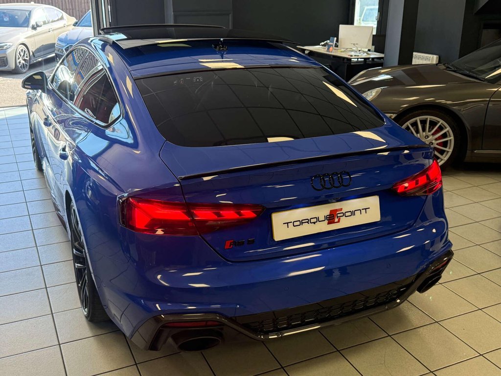 USED 2021 71 AUDI RS 5 2.9 RS 5 Sportback TFSI Carbon Black Quattro Auto 4WD 5dr FSH + PTS NAGARO BLU + 360 CAM