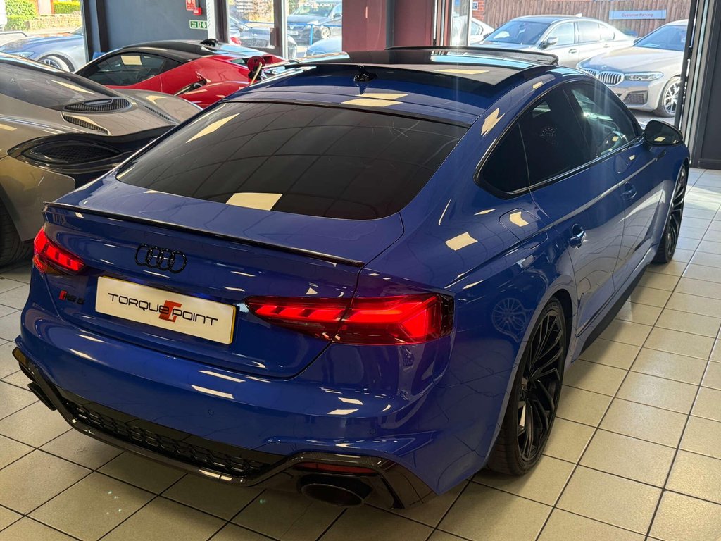 USED 2021 71 AUDI RS 5 2.9 RS 5 Sportback TFSI Carbon Black Quattro Auto 4WD 5dr FSH + PTS NAGARO BLU + 360 CAM