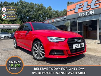 2018 AUDI A3 1.5 TFSI CoD Black Edition Sportback 5dr Petrol Manual Euro 6 (s/s) (150 ps) &pound;15450.00