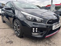 USED 2014 64 KIA PROCEED 1.6 T-GDi GT Tech Hatchback 3dr Petrol Manual Euro 5 (201 bhp) LOW MILES + 1/2 HEATED LEATHER + AC + SAT NAV + SENSORS + HD CAMERA