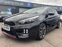 USED 2014 64 KIA PROCEED 1.6 T-GDi GT Tech Hatchback 3dr Petrol Manual Euro 5 (201 bhp) LOW MILES + 1/2 HEATED LEATHER + AC + SAT NAV + SENSORS + HD CAMERA