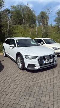 USED 2019 69 AUDI A6 AllRoad 3.0 TDI V6 45 Sport Estate 5dr Diesel Tiptronic quattro Euro 6 (s/s) (231 ps) Automatic, 231BHP, quattro (All-wheel drive), White. Voice control system, MMI navigation with MMI touch + twin touch screens 8.8" and 8.6" with haptic and acoustic feedback, Dynamic all wheel steering, EBD - Electronic brakeforce distribution, ASR and EDL, 4 zone deluxe automatic climate control, Headlight washers, Auxiliary input socket, Interior, Body colour door handle inlay and exterior mirror housings, Audi music interface at rear, Valcona leathe