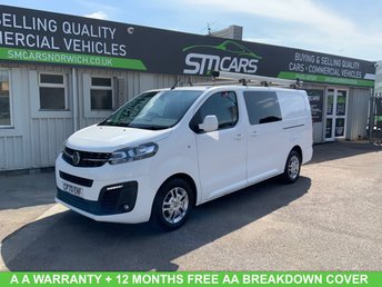 2021 VAUXHALL VIVARO 2.0 Turbo D 3100 Sportive Crew Van Double Cab 5dr Diesel Manual L2 H1 Euro 6 (s/s) (120 ps) &pound;12700.00