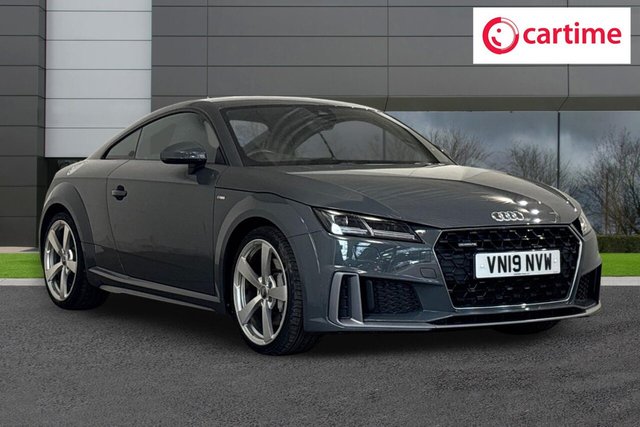 View our Audi TT 2.0 TFSI 45 S line Coupe 3dr Petrol S Tronic quattro Euro 6 (s/s) (245 ps) Rear Parking Sensors, Heated Front Seats, 19in Alloys, Electrically Folding Door Mirrors, DAB Digital Radio