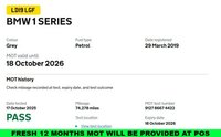 USED 2019 19 BMW 1 SERIES 1.5 118i SE Business Hatchback 5dr Petrol Auto Euro 6 (s/s) (136 ps) Full BMW Service History  |  Only 2 Owners From Brand New  |  2 Keys