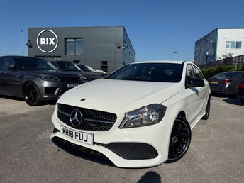 2018 MERCEDES-BENZ A CLASS 2.1 A200d AMG Line (Executive) Hatchback 5dr Diesel 7G-DCT Euro 6-2 OWNER CAR FINISED IN CALCITE WHITE WITH BLACK HALF LEATHER-SMARTPHONE INTEGRATION PACKAGE-BLUETOOTH-CRUISE CONTROL-SATNAV-18" AMG SPOKED ALLOYS-HEATED SEATS-NIGHT PACKAGE-DUAL ZONE CLIMATE CONTROL &pound;15999.00