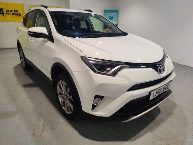 View our Toyota Rav4 2.0 V-Matic Excel SUV 5dr Petrol CVT 4WD Euro 6 (s/s) (151 ps) Sat Nav-Leather-Climate-Camera-Heated seats-DAB-Privacy-18" Alloys-9 x Services