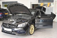 USED 2017 67 MERCEDES-BENZ CLA 2.0 CLA45 AMG Yellow Night Edition Coupe 4dr Petrol SpdS DCT 4MATIC Euro 6 (s/s) (381 ps) SAT NAV R-CAM P-ROOF AMG H-LEATHERS