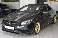USED 2017 67 MERCEDES-BENZ CLA 2.0 CLA45 AMG Yellow Night Edition Coupe 4dr Petrol SpdS DCT 4MATIC Euro 6 (s/s) (381 ps) SAT NAV R-CAM P-ROOF AMG H-LEATHERS