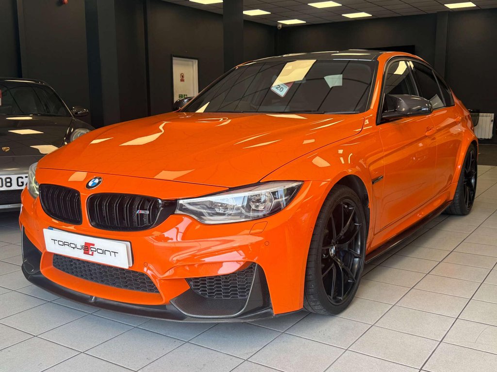 USED 2018 18 BMW M3 3.0 M3 Competition Edition Package Semi-Auto 4dr FSH + FIRE ORANGE + M PERF EXH