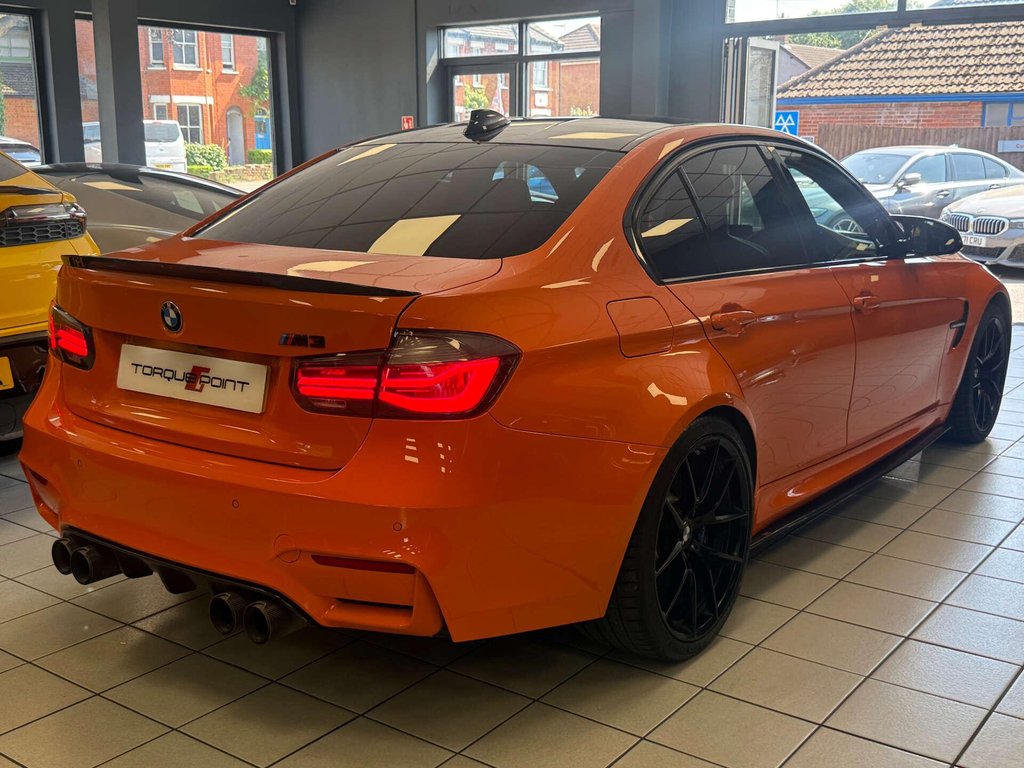USED 2018 18 BMW M3 3.0 M3 Competition Edition Package Semi-Auto 4dr FSH + FIRE ORANGE + M PERF EXH