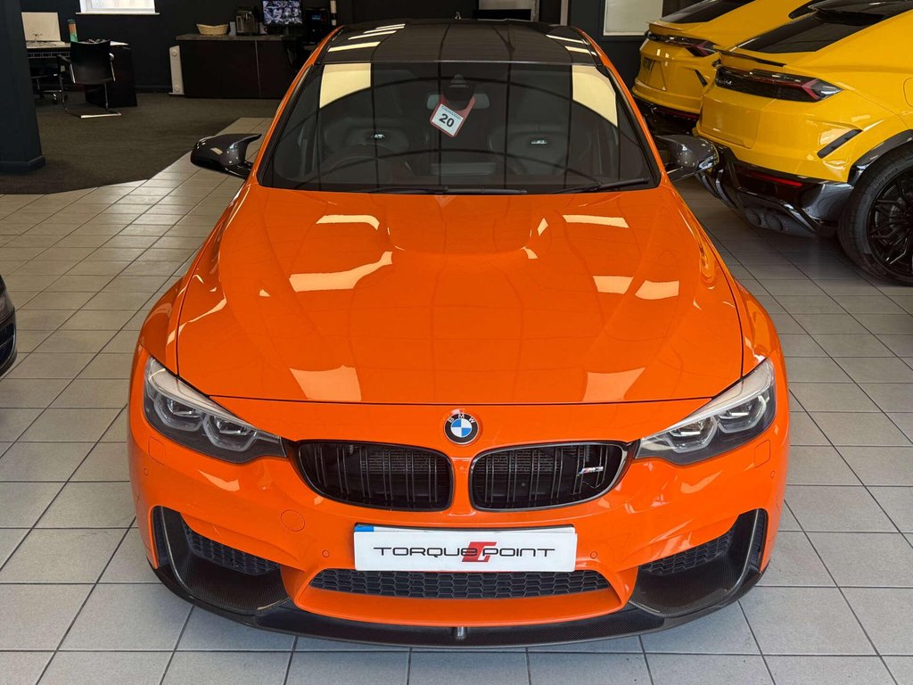 USED 2018 18 BMW M3 3.0 M3 Competition Edition Package Semi-Auto 4dr FSH + FIRE ORANGE + M PERF EXH