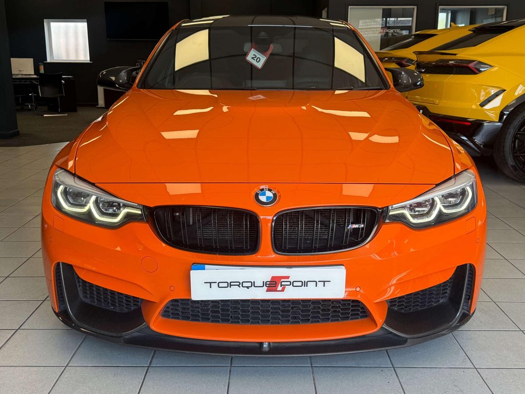 USED 2018 18 BMW M3 3.0 M3 Competition Edition Package Semi-Auto 4dr FSH + FIRE ORANGE + M PERF EXH