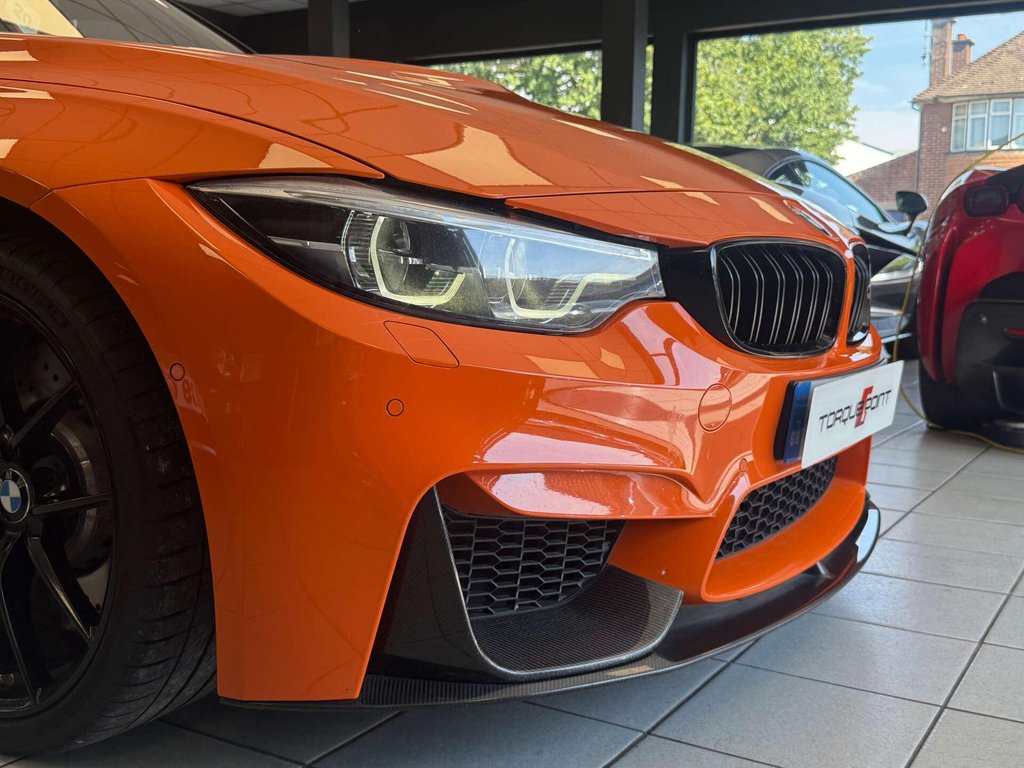 USED 2018 18 BMW M3 3.0 M3 Competition Edition Package Semi-Auto 4dr FSH + FIRE ORANGE + M PERF EXH