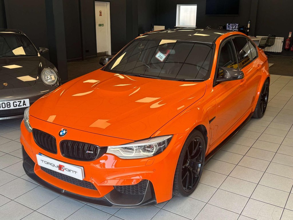 USED 2018 18 BMW M3 3.0 M3 Competition Edition Package Semi-Auto 4dr FSH + FIRE ORANGE + M PERF EXH