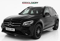 USED 2019 69 MERCEDES-BENZ GLC 2.1 GLC250d AMG Night Edition SUV 5dr Diesel G-Tronic+ 4MATIC Euro 6 (s/s) (204 ps) Obsidian Black | Black Leather Interior | Panoramic Roof | Sidesteps | 20 Inch AMG Wheels | Ambient Lighting | Reverse Camera