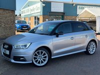 USED 2015 15 AUDI A1 DIESEL SPORTBACK 1.6 TDI S line Sportback 5 Door Diesel S Tronic Floret Silver with BlackRoof Euro 6 (s/s) (116 ps) AWESOME AUTOMATIC WITH PADDLE SHIFT GREAT SERVICE HISTORY PRIVACY GLASS SAT NAV AIR CON REAR PARK SENSORS