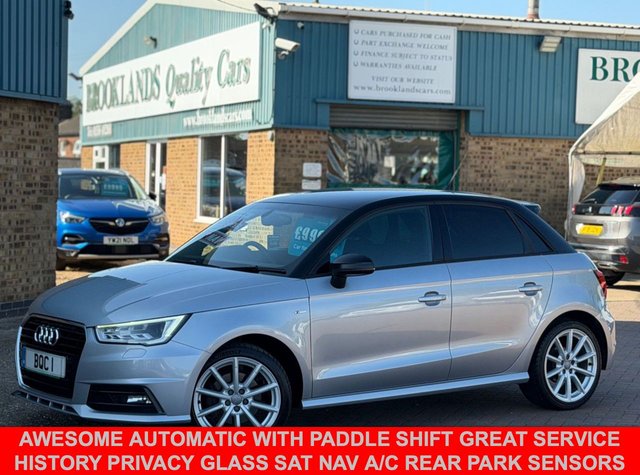 View our Audi A1 Diesel Sportback 1.6 TDI S line Sportback 5 Door Diesel S Tronic Floret Silver with BlackRoof Euro 6 (s/s) (116 ps)