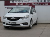 USED 2017 67 VAUXHALL ZAFIRA TOURER 1.4i Turbo SRi Nav MPV 5dr Petrol Manual Euro 6 (140 ps) 