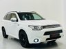 USED 2014 14 MITSUBISHI OUTLANDER 2.0h 12kWh GX4h SUV 5dr Petrol Plug-in Hybrid CVT 4WD Euro 5 (s/s) (200 ps) White with Black leather Interior | Glass Sunroof | Heated Seats | Privacy Glass | Service History