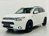 USED 2014 14 MITSUBISHI OUTLANDER 2.0h 12kWh GX4h SUV 5dr Petrol Plug-in Hybrid CVT 4WD Euro 5 (s/s) (200 ps) White with Black leather Interior | Glass Sunroof | Heated Seats | Privacy Glass | Service History