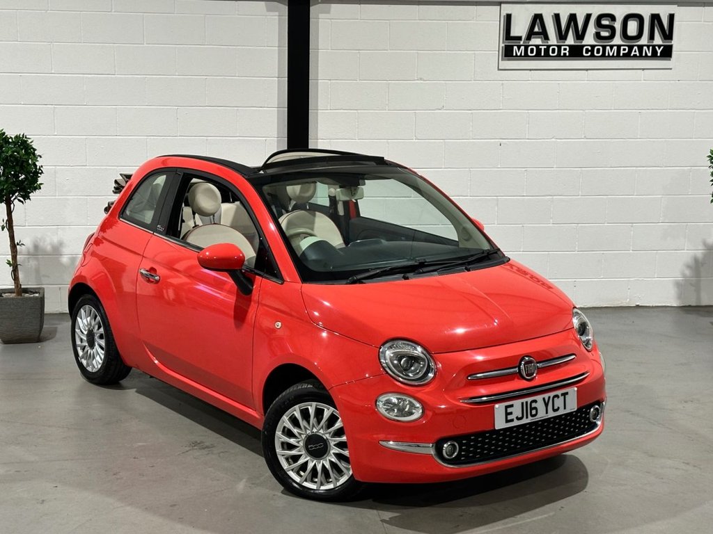 USED 2016 16 FIAT 500C 1.2 Lounge Convertible 2dr Petrol Manual Euro 6 (s/s) (69 bhp) 