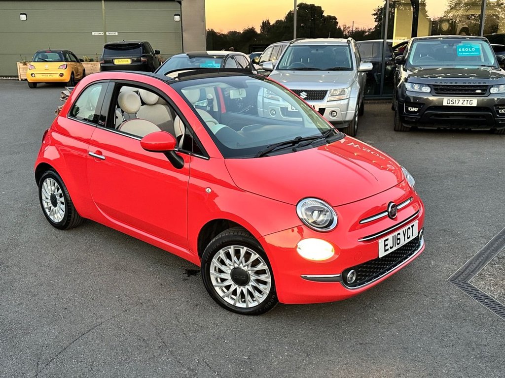 USED 2016 16 FIAT 500C 1.2 Lounge Convertible 2dr Petrol Manual Euro 6 (s/s) (69 bhp) 