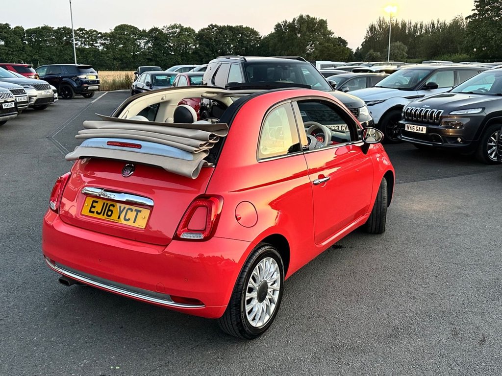 USED 2016 16 FIAT 500C 1.2 Lounge Convertible 2dr Petrol Manual Euro 6 (s/s) (69 bhp) 