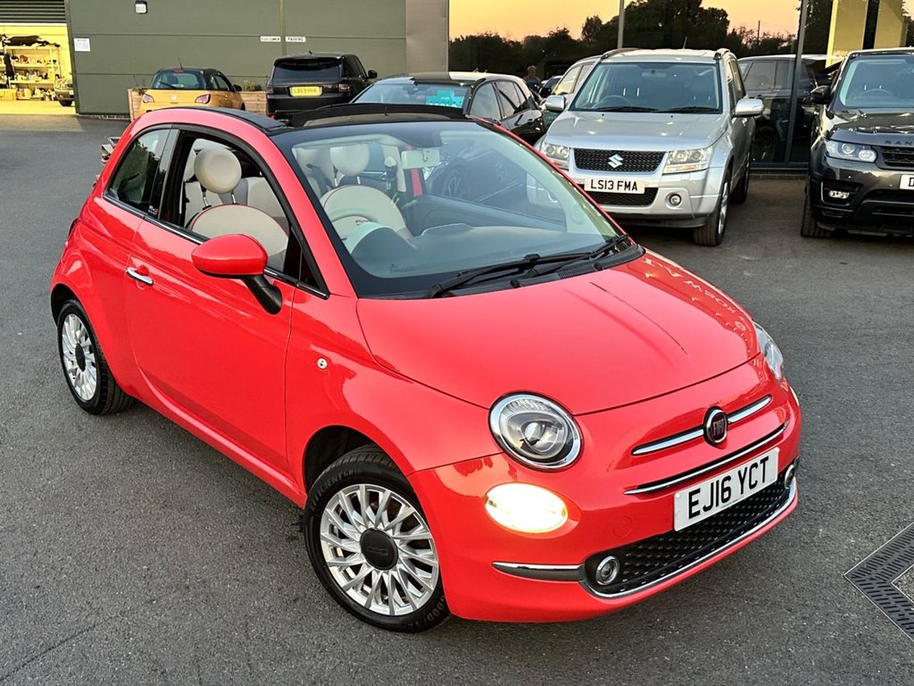 USED 2016 16 FIAT 500C 1.2 Lounge Convertible 2dr Petrol Manual Euro 6 (s/s) (69 bhp) 
