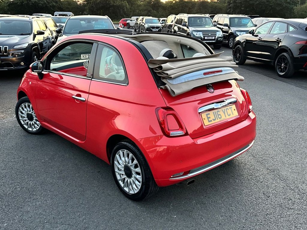 USED 2016 16 FIAT 500C 1.2 Lounge Convertible 2dr Petrol Manual Euro 6 (s/s) (69 bhp) 