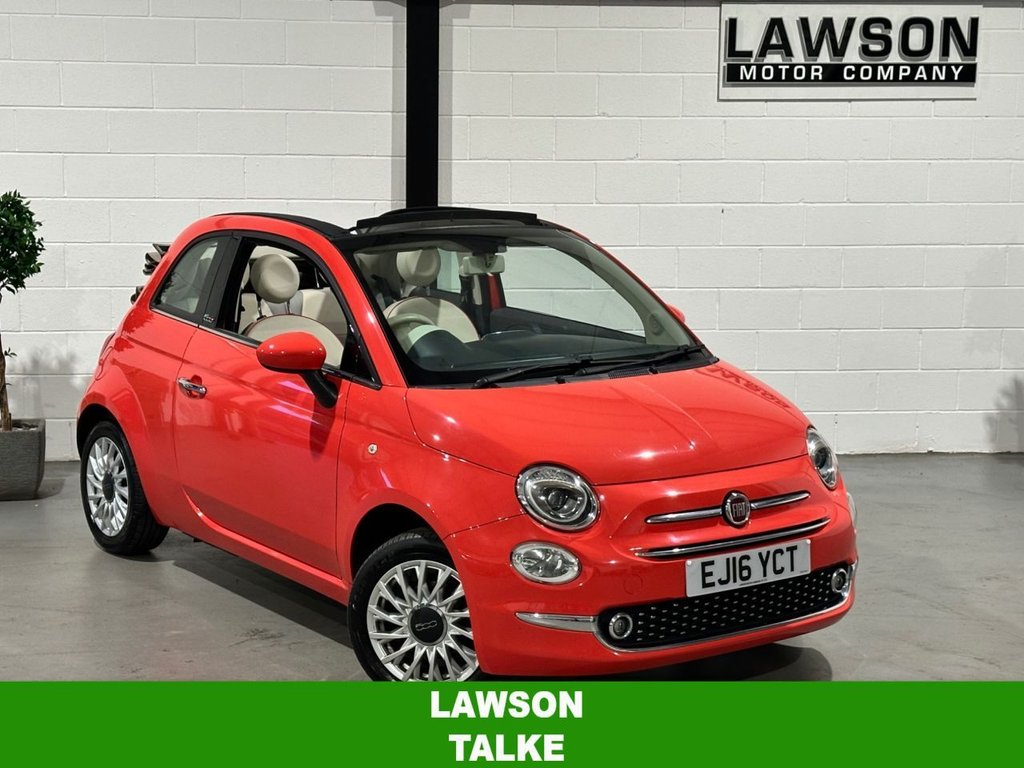 USED 2016 16 FIAT 500C 1.2 Lounge Convertible 2dr Petrol Manual Euro 6 (s/s) (69 bhp) 